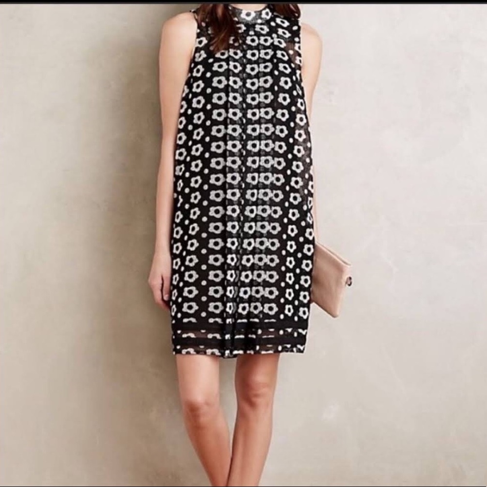 Sachin+Babi Mod Black and White Tank Dress 2p Anthropologie